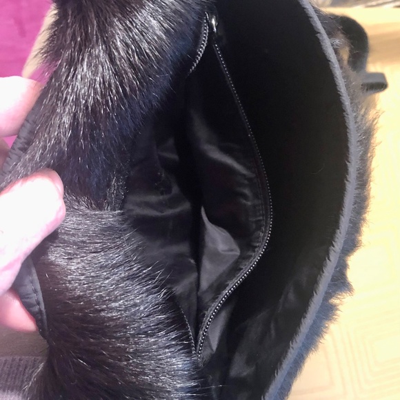 PRADA Black Goat Hair Backpack with Chest Rig and velcro adjustments main image 11